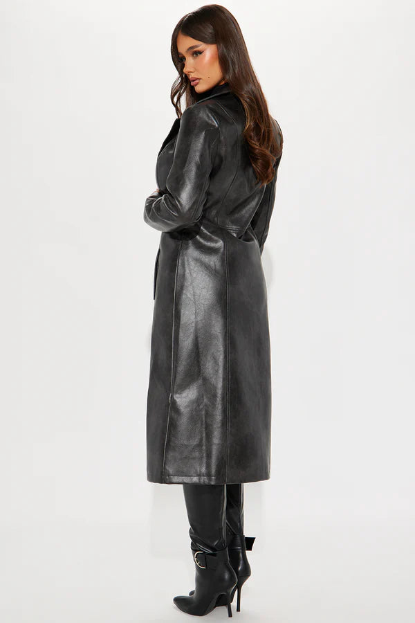 Trench in Ecopelle Nero
