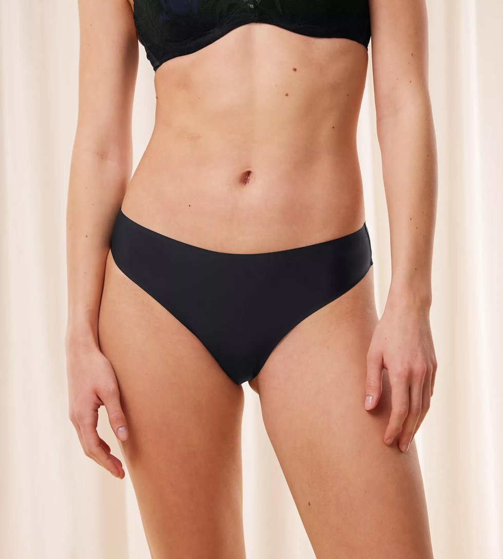 luxe slip - Body Make-Up Illusion Lace highleg Tai - Zwart en nude