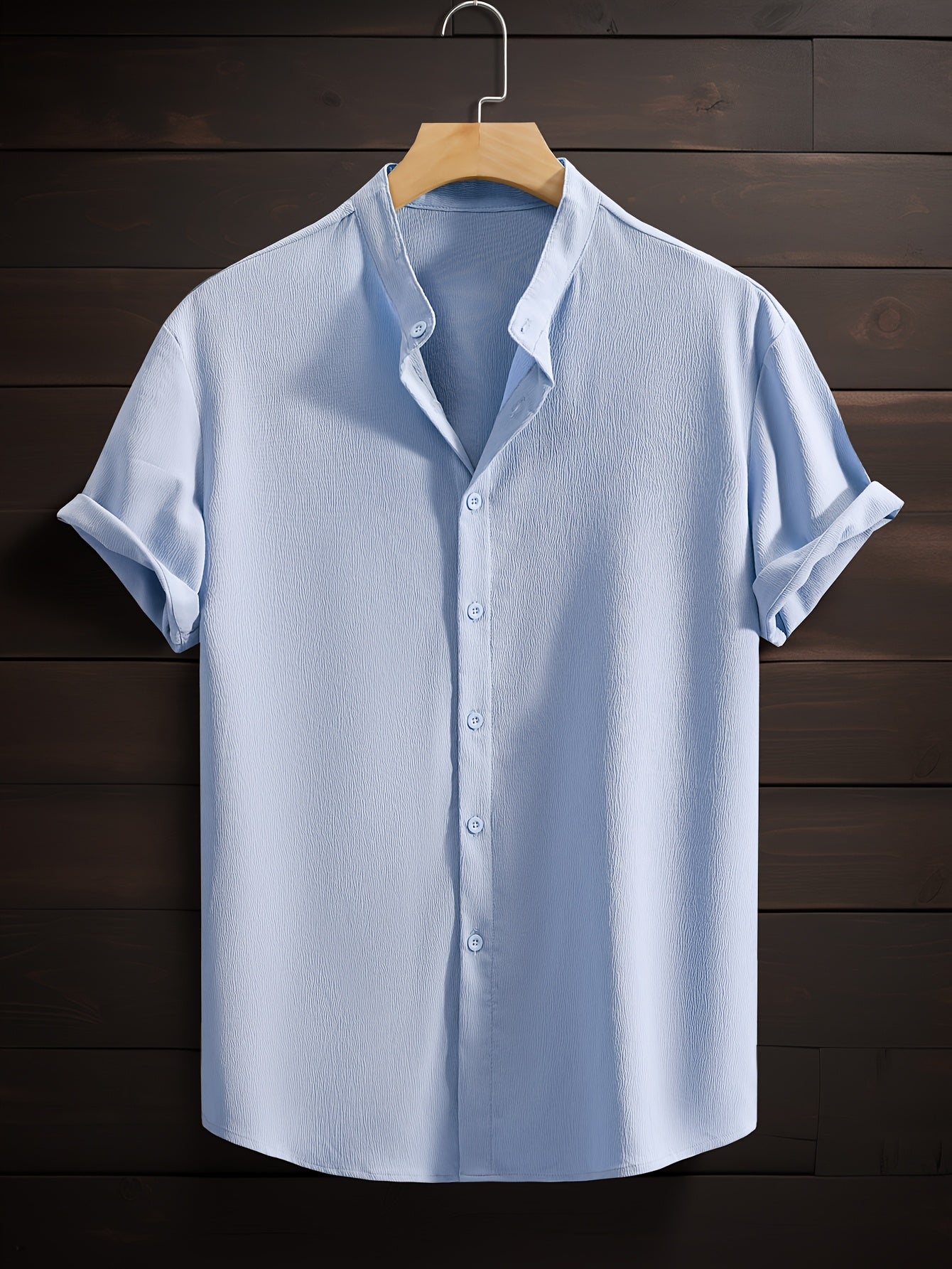 LUCA™ | CAMICIA ESTIVA CON COLLETTO COREANO DI RAVELLI MILANO