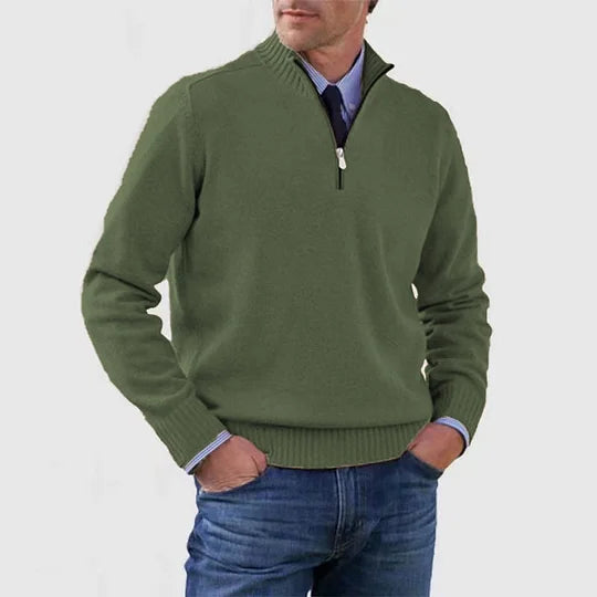Nico™ | Maglione con Mezza Zip in Maglia Fine