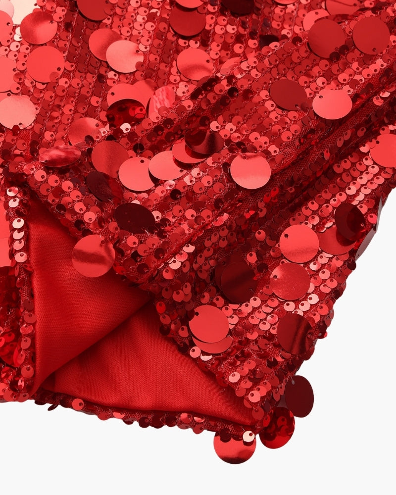 Mini Abito da Party con Paillettes