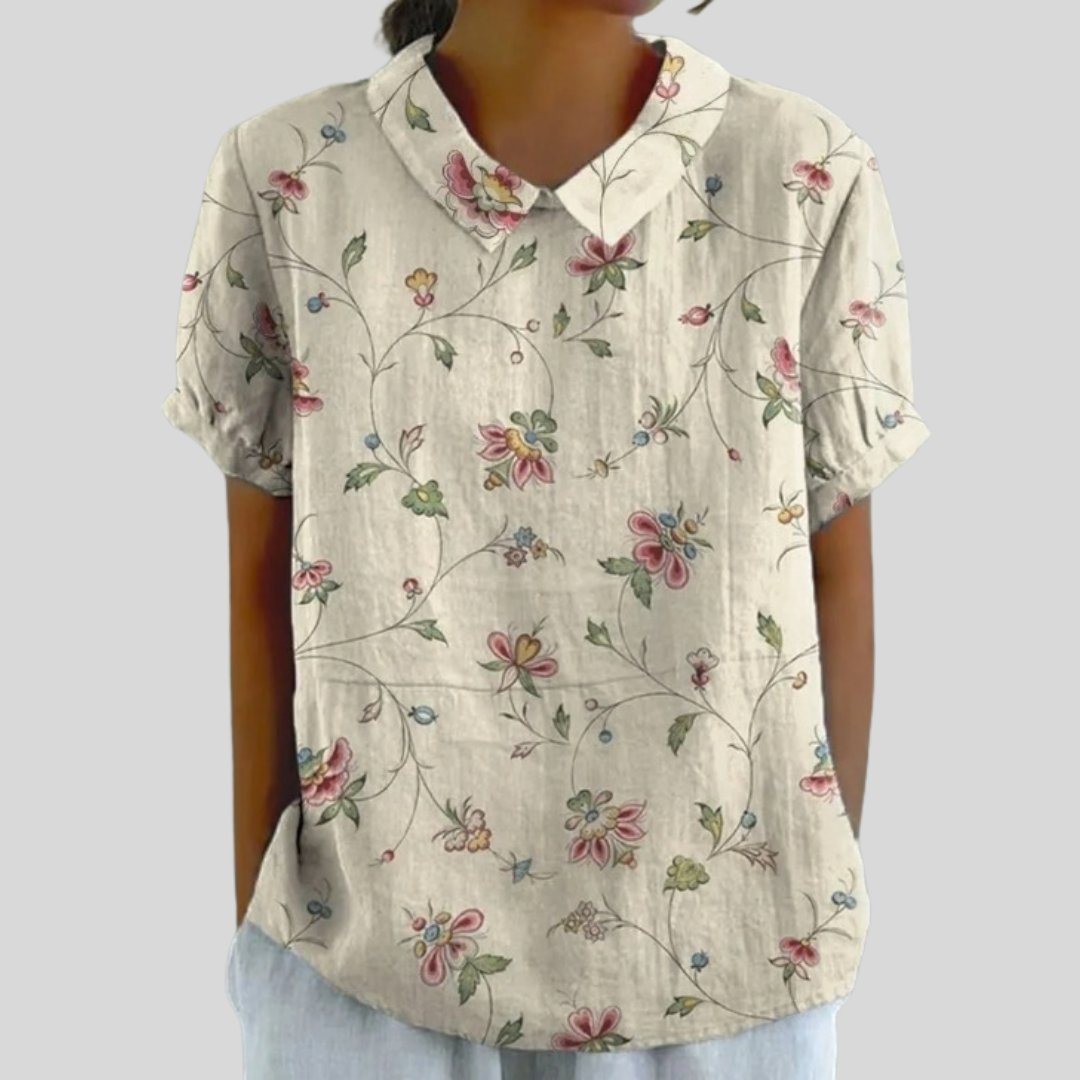 Top Elegante con Design Floreale