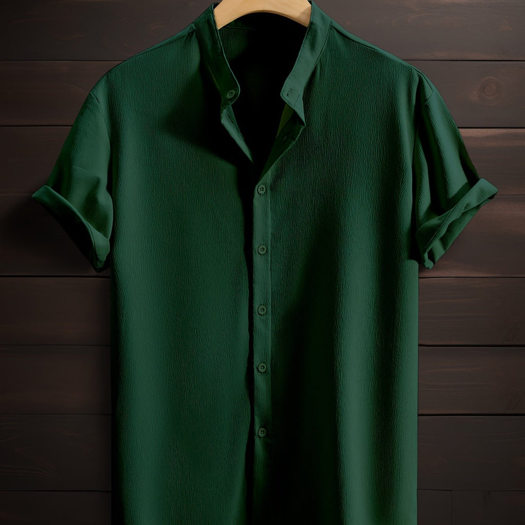 LUCA™ | CAMICIA ESTIVA CON COLLETTO COREANO DI RAVELLI MILANO