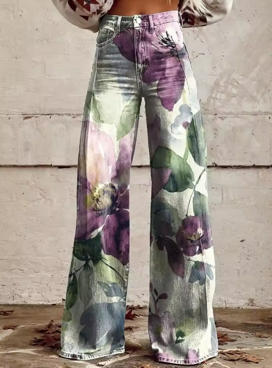 Alessia - Pantaloni Boho Retro Chic