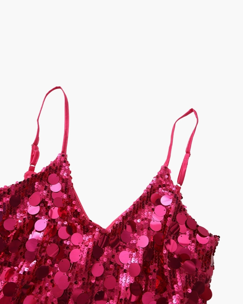 Mini Abito da Party con Paillettes
