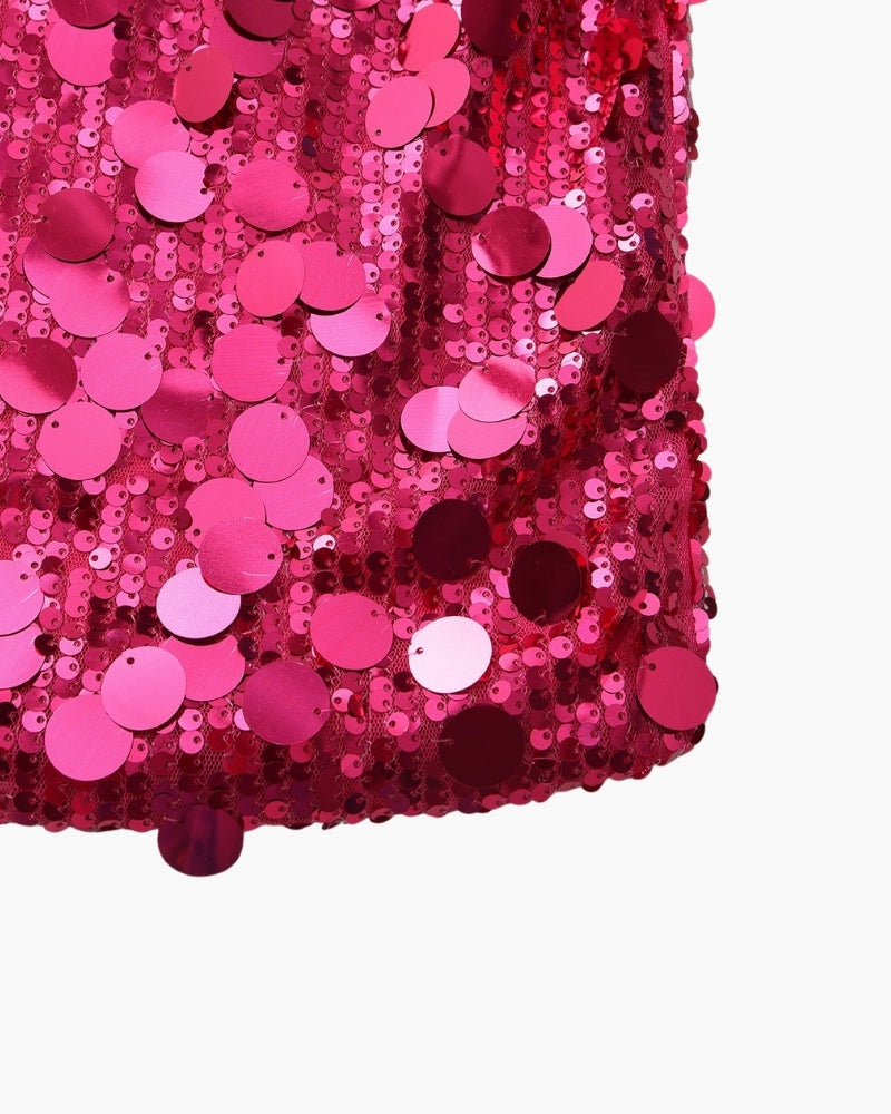 Mini Abito da Party con Paillettes