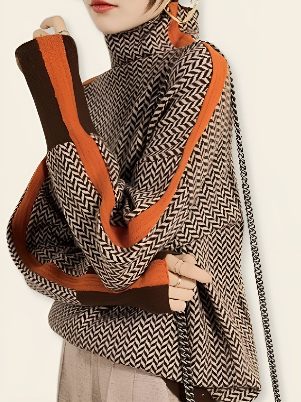 Livia™ | Maglione a Maglia con Colori a Contrasto