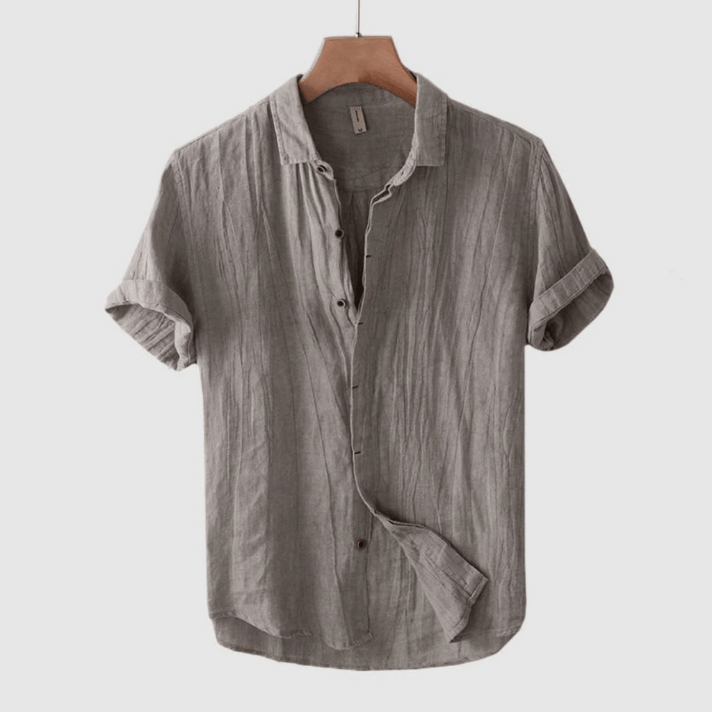 Camicia di lino a maniche corte David