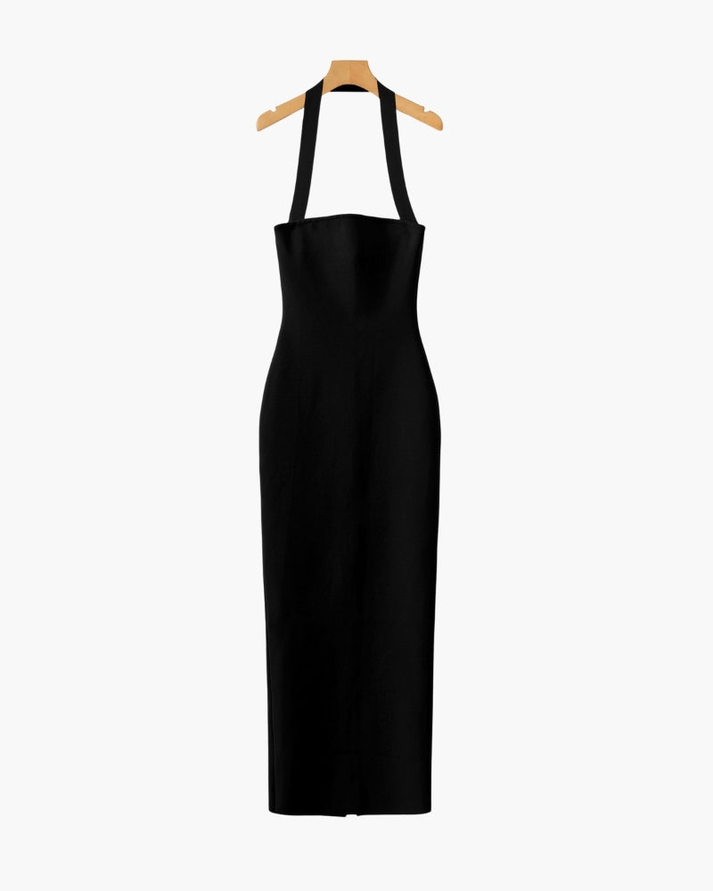 Abito Maxi Slim Fit con Scollo Halter