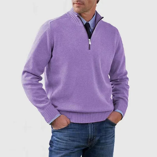 Nico™ | Maglione con Mezza Zip in Maglia Fine