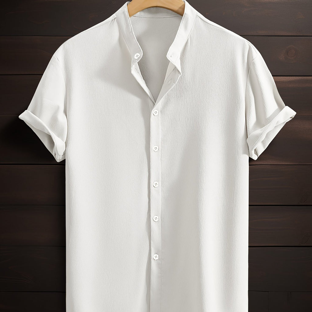 LUCA™ | CAMICIA ESTIVA CON COLLETTO COREANO DI RAVELLI MILANO