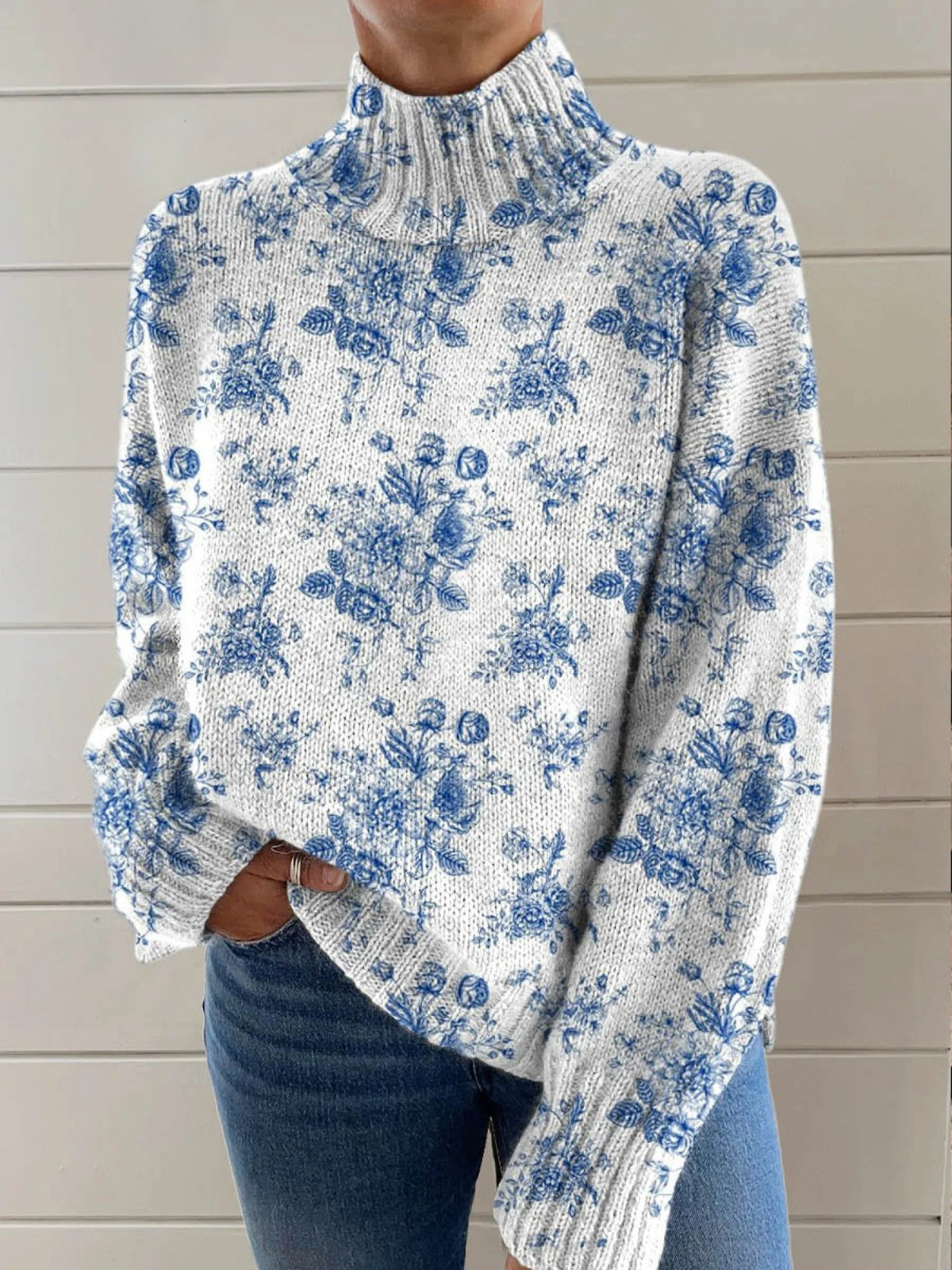 Azzurra™ | Maglione Floreale Invernale