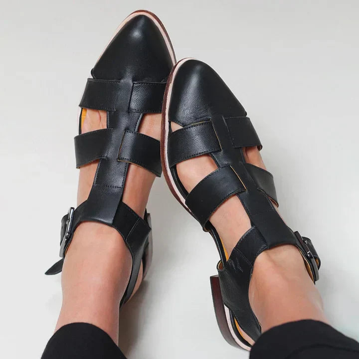 SANDALI INTRECCIATI A PUNTA