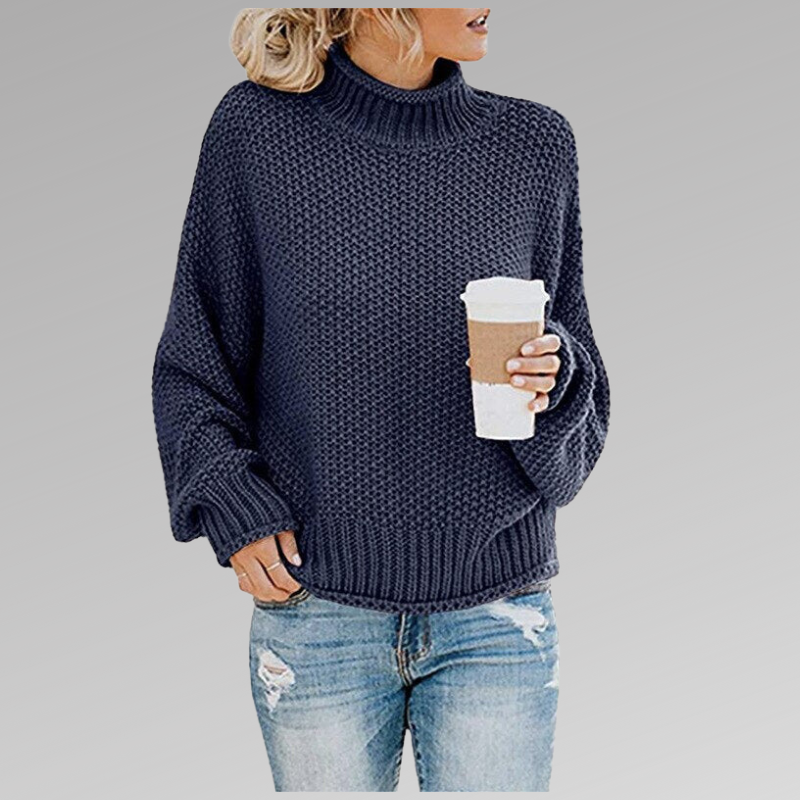Fenna™ | Maglione a Collo Alto in Maglia Grossa