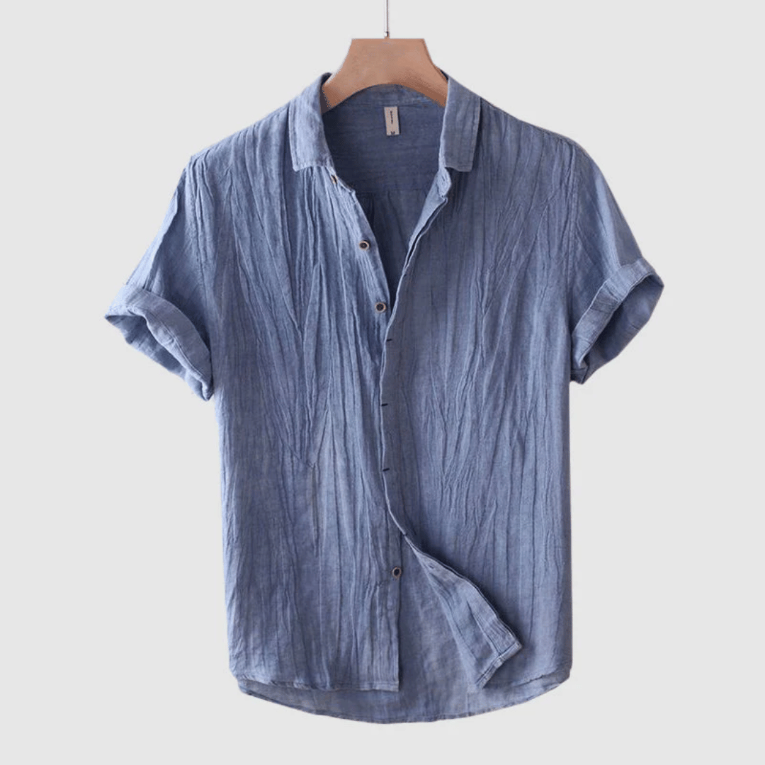 Camicia di lino a maniche corte David