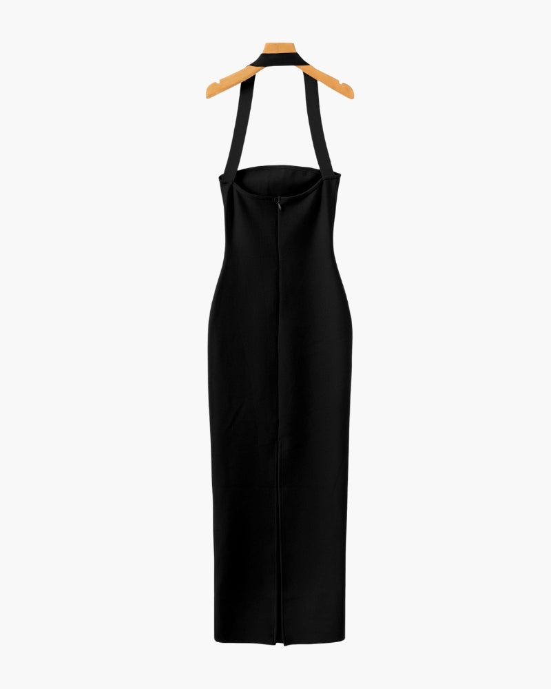 Abito Maxi Slim Fit con Scollo Halter