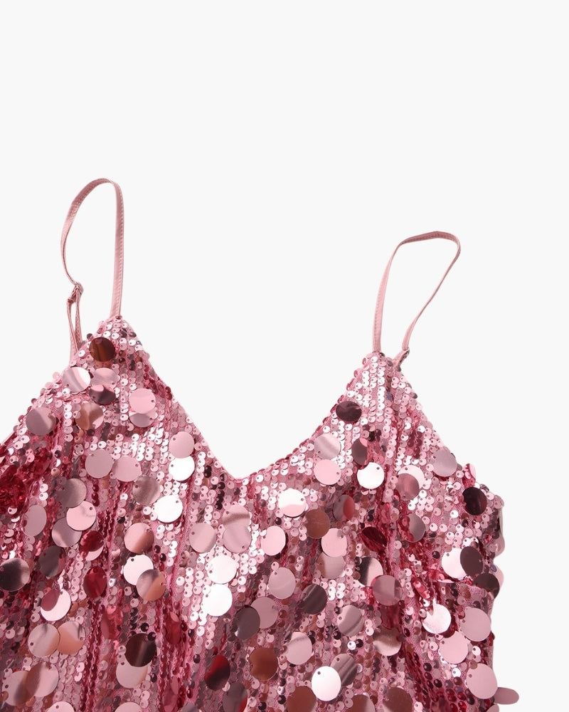 Mini Abito da Party con Paillettes
