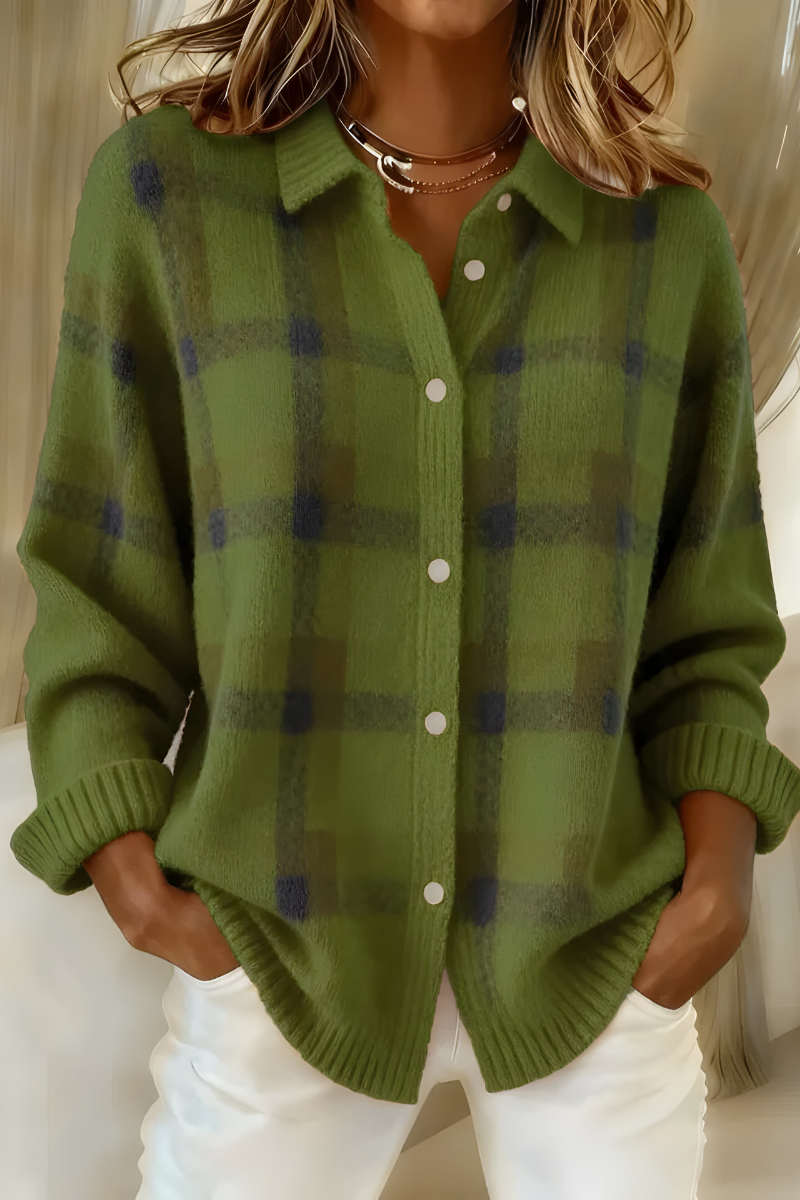 Carla™ | Cardigan Morbido a Quadri