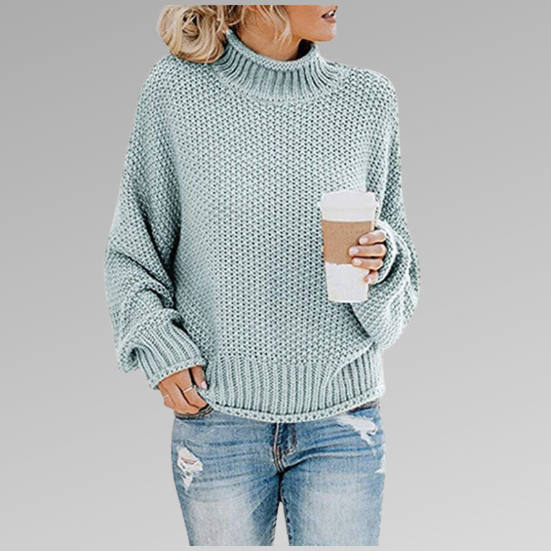 Fenna™ | Maglione a Collo Alto in Maglia Grossa