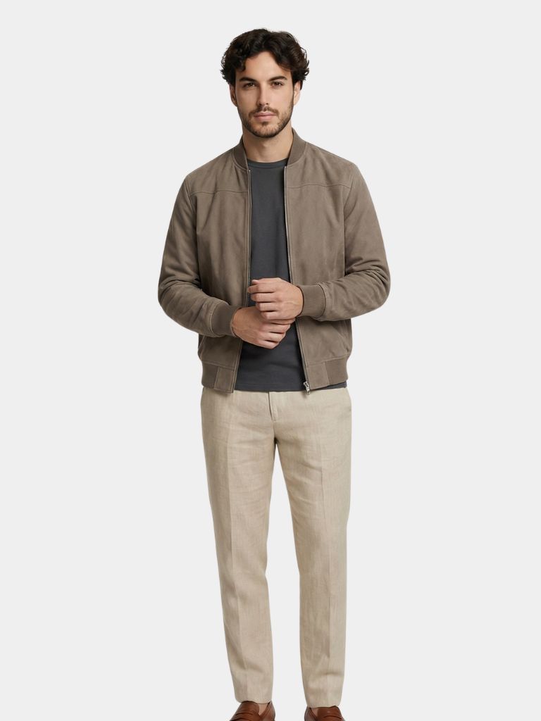 Giacca Elegante in Suede