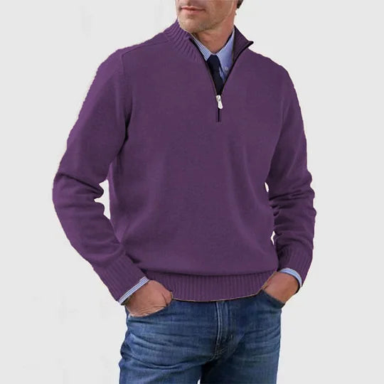 Nico™ | Maglione con Mezza Zip in Maglia Fine