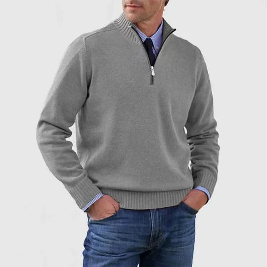 Nico™ | Maglione con Mezza Zip in Maglia Fine