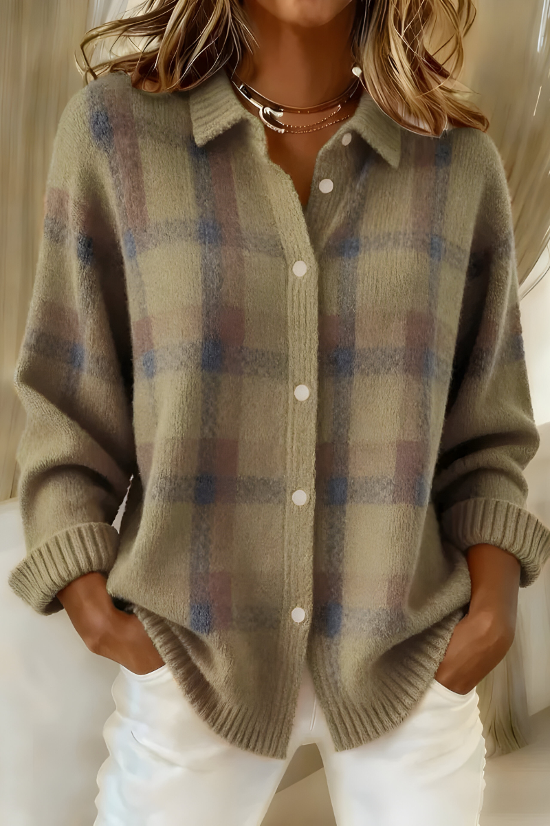 Carla™ | Cardigan Morbido a Quadri