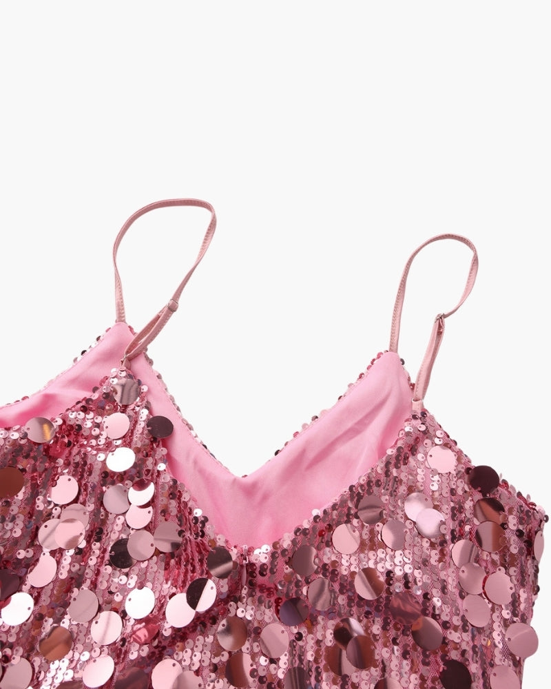 Mini Abito da Party con Paillettes
