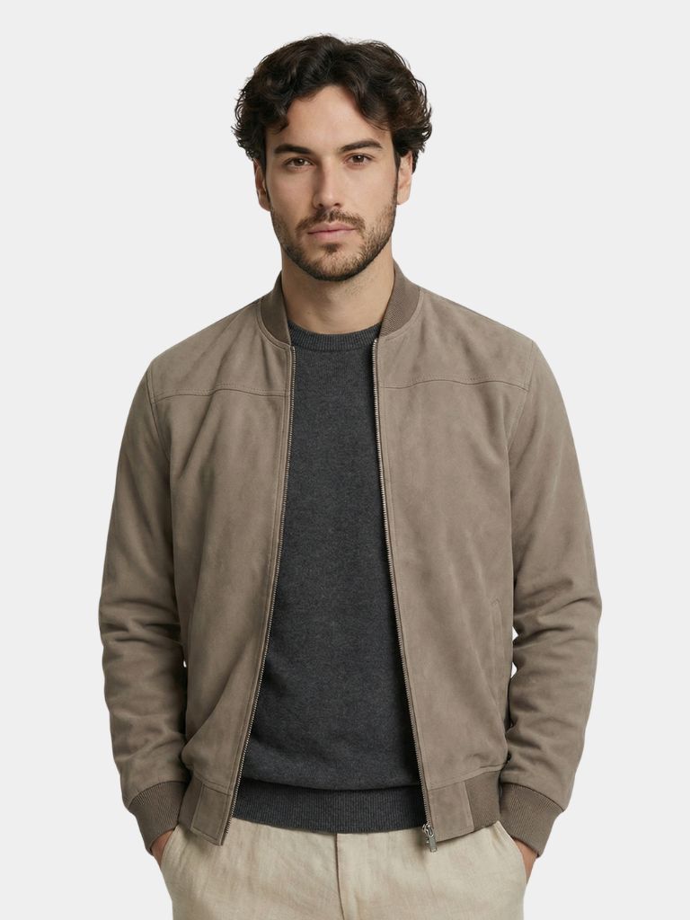 Giacca Elegante in Suede