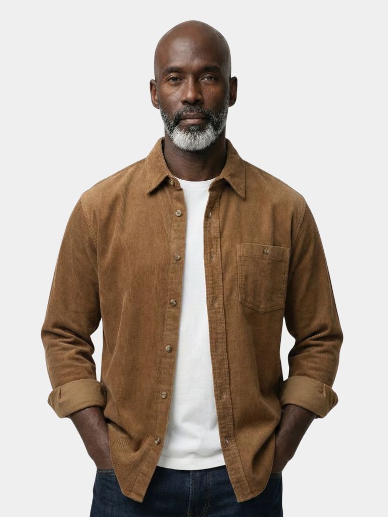 Camicia Casual in Velluto