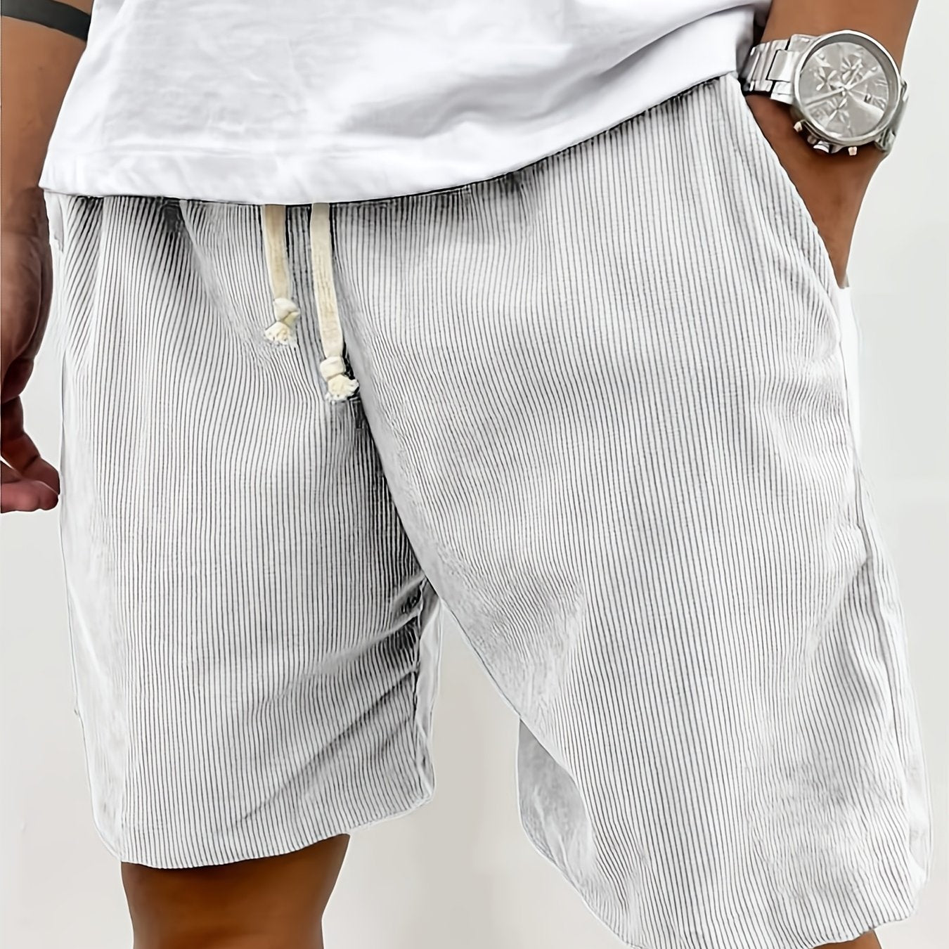 Pantaloncini sportivi casual da uomo, in velluto a coste di alta gamma, comodi e traspiranti, pantaloncini da spiaggia