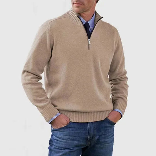 Nico™ | Maglione con Mezza Zip in Maglia Fine