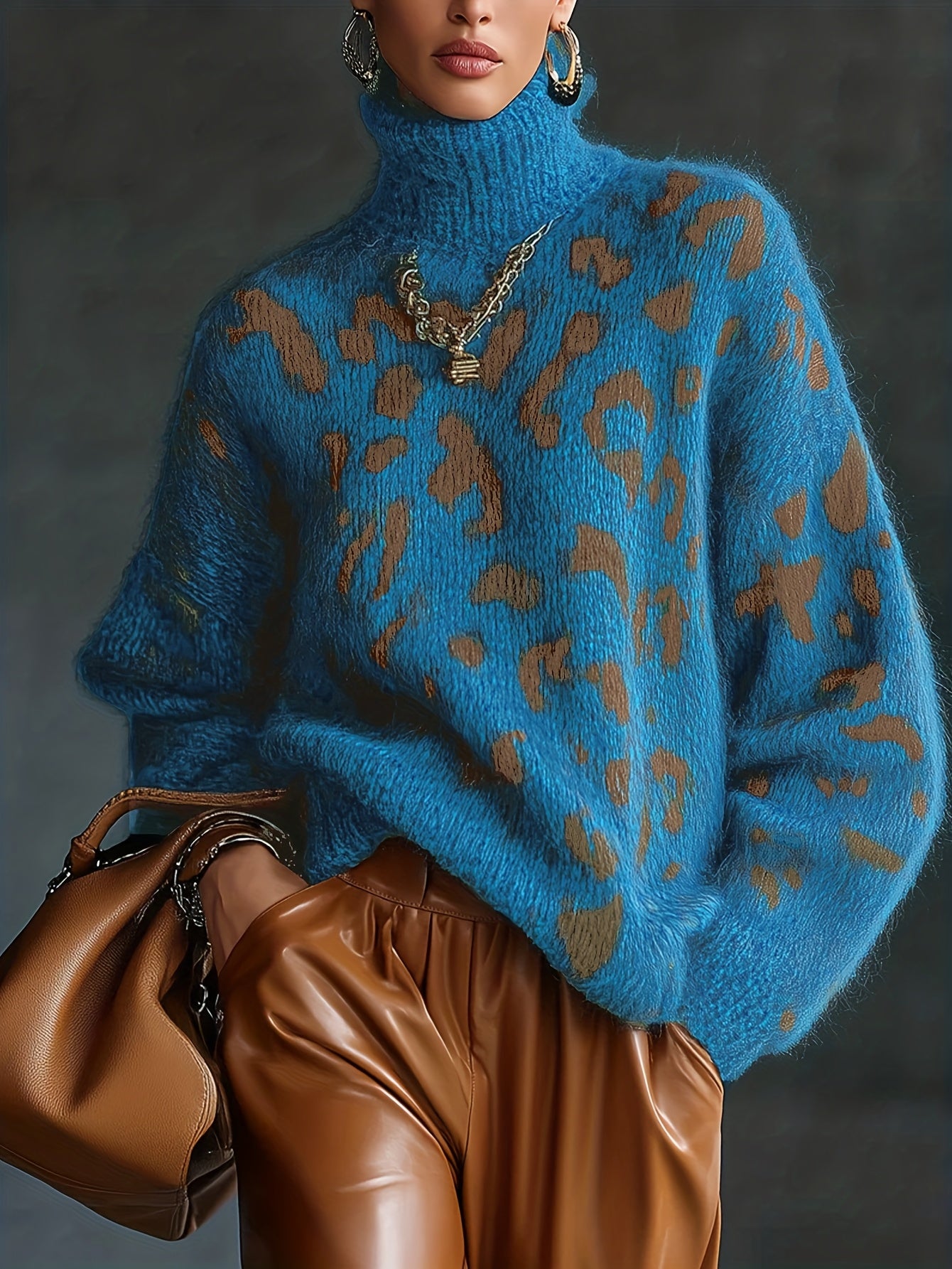 Maglione Collo Alto Effetto Snellente