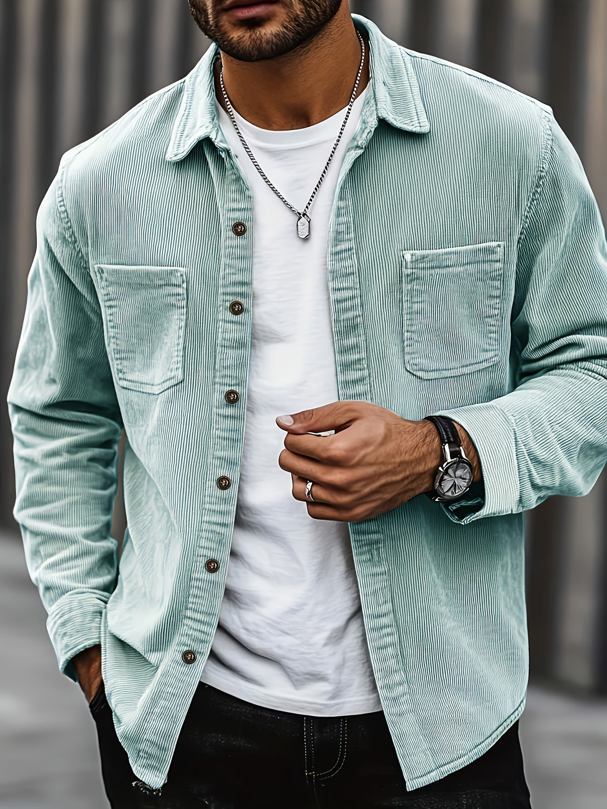 GIULIO™ | CAMICIA IN VELLUTO A COSTE DI RAVELLI MILANO