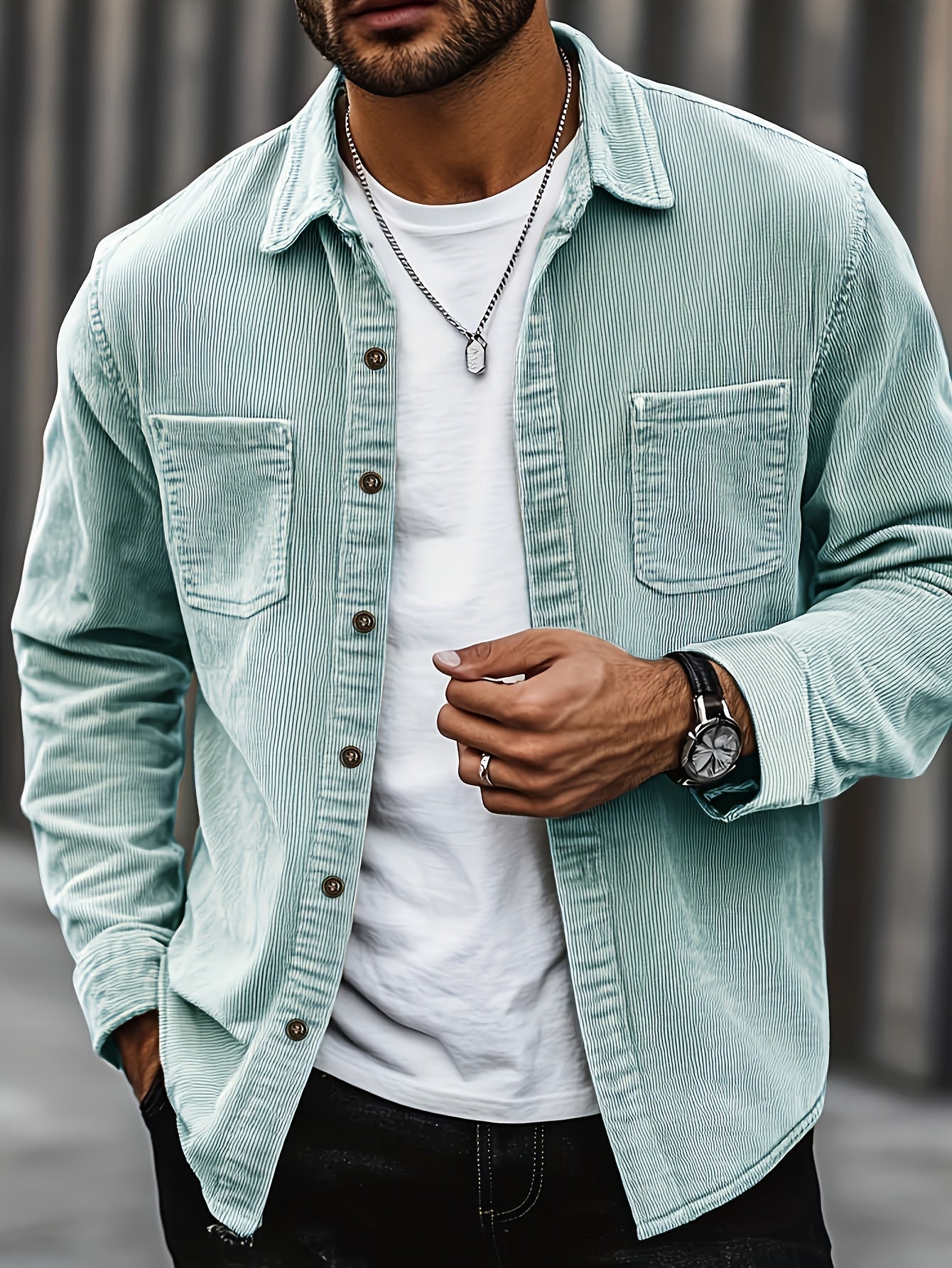 GIULIO™ | CAMICIA IN VELLUTO A COSTE DI RAVELLI MILANO