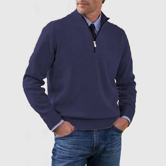 Nico™ | Maglione con Mezza Zip in Maglia Fine