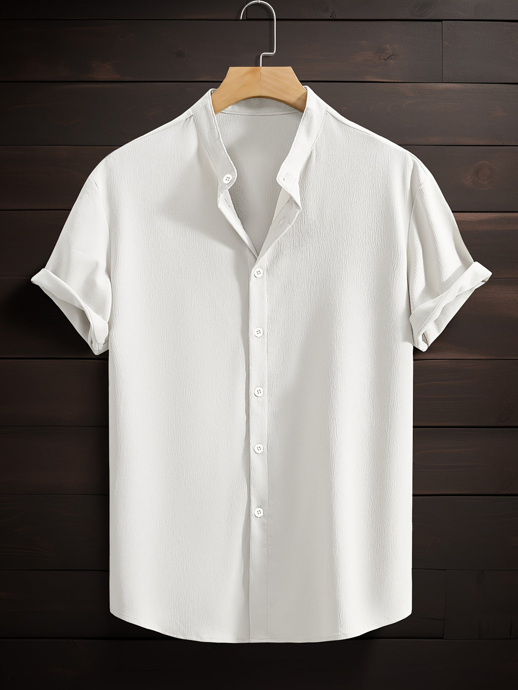 LUCA™ | CAMICIA ESTIVA CON COLLETTO COREANO DI RAVELLI MILANO