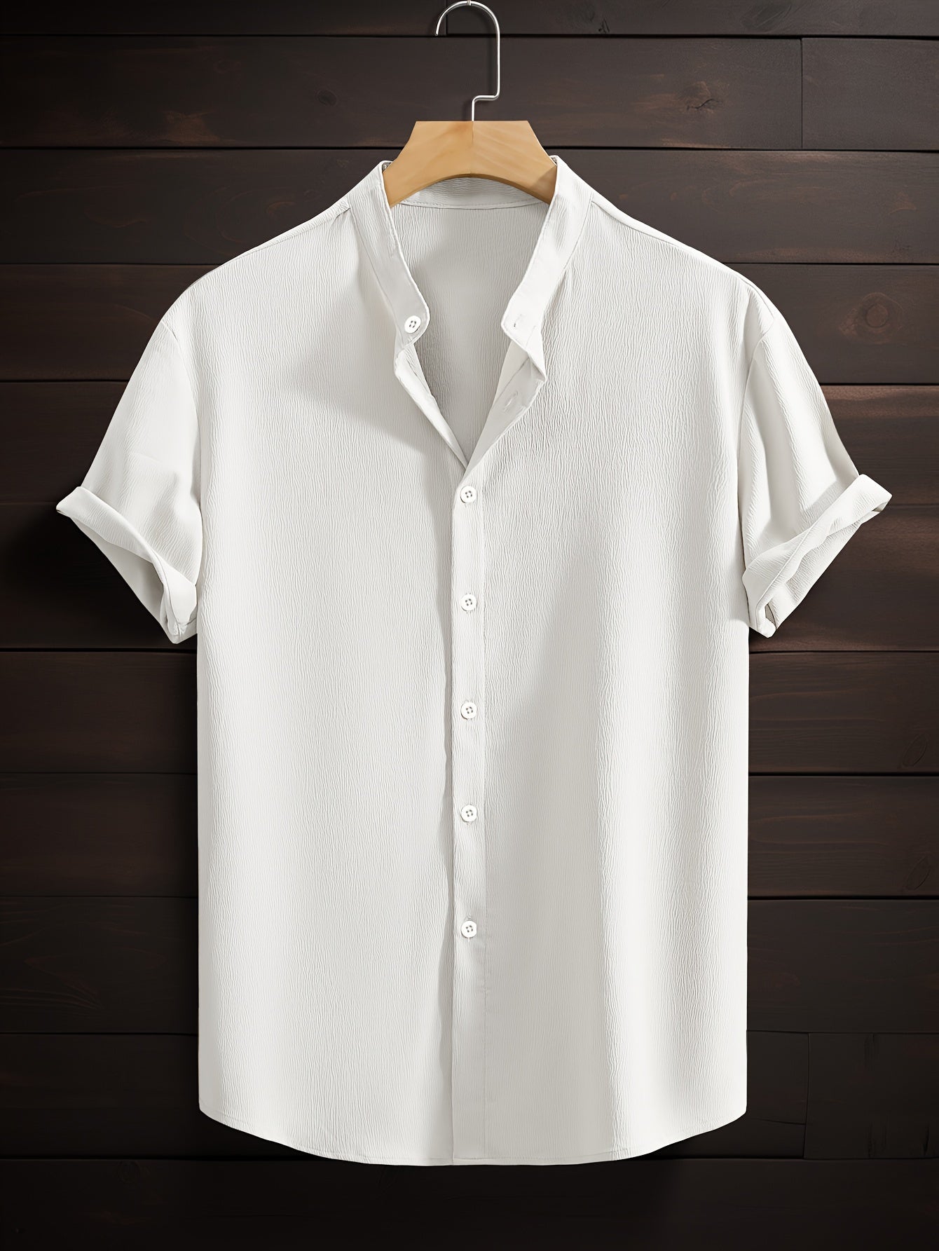 LUCA™ | CAMICIA ESTIVA CON COLLETTO COREANO DI RAVELLI MILANO