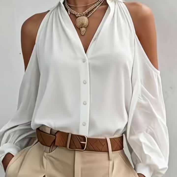 SOFIA™ | BLUSA ELEGANTE OPEN-SHOULDER DI RAVELLI MILANO