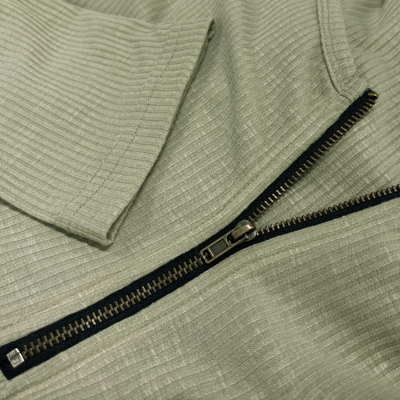 Maglia Urban Verde Slim con Zip