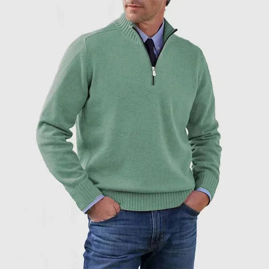 Nico™ | Maglione con Mezza Zip in Maglia Fine