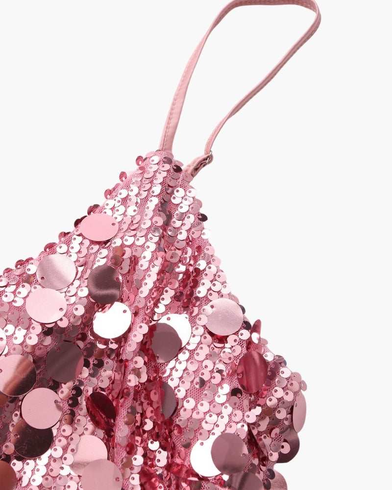 Mini Abito da Party con Paillettes