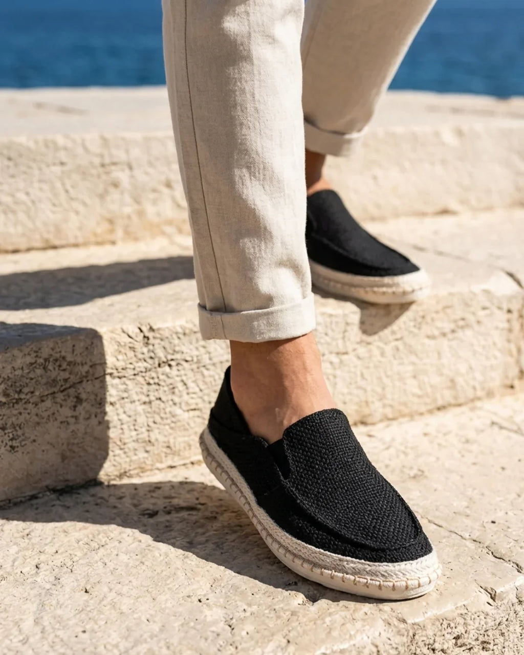 Amalfi — Scarpa in Canapa con Suola in Corda Intrecciata