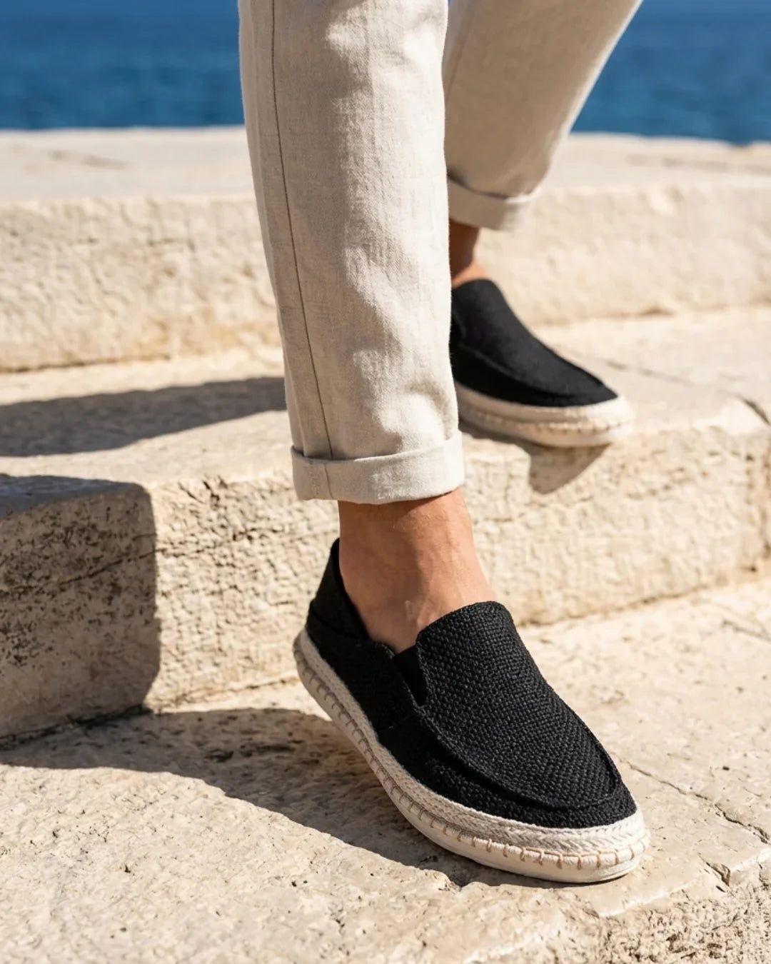 Amalfi — Scarpa in Canapa con Suola in Corda Intrecciata