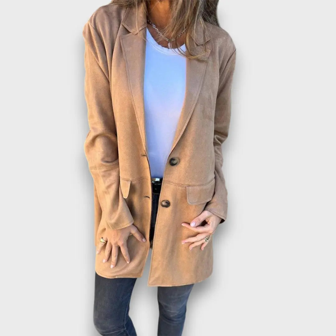 Eloise – Blazer-Cardigan Morbido in Cammello
