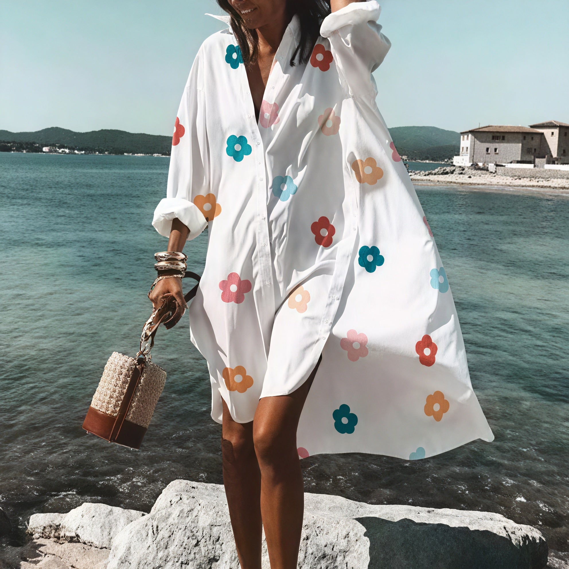 Abito Estivo Oversized con Bottoni