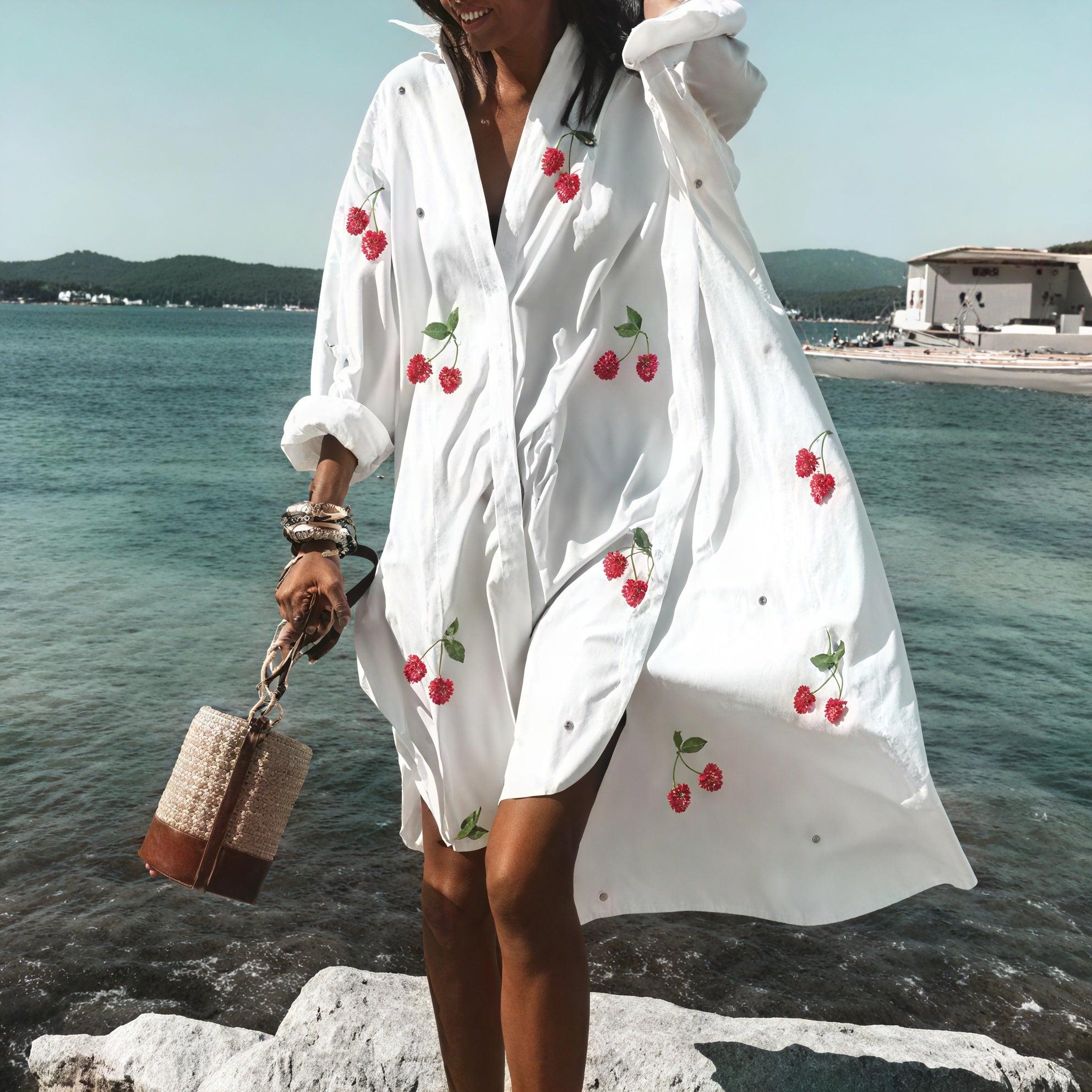 Abito Estivo Oversized con Bottoni