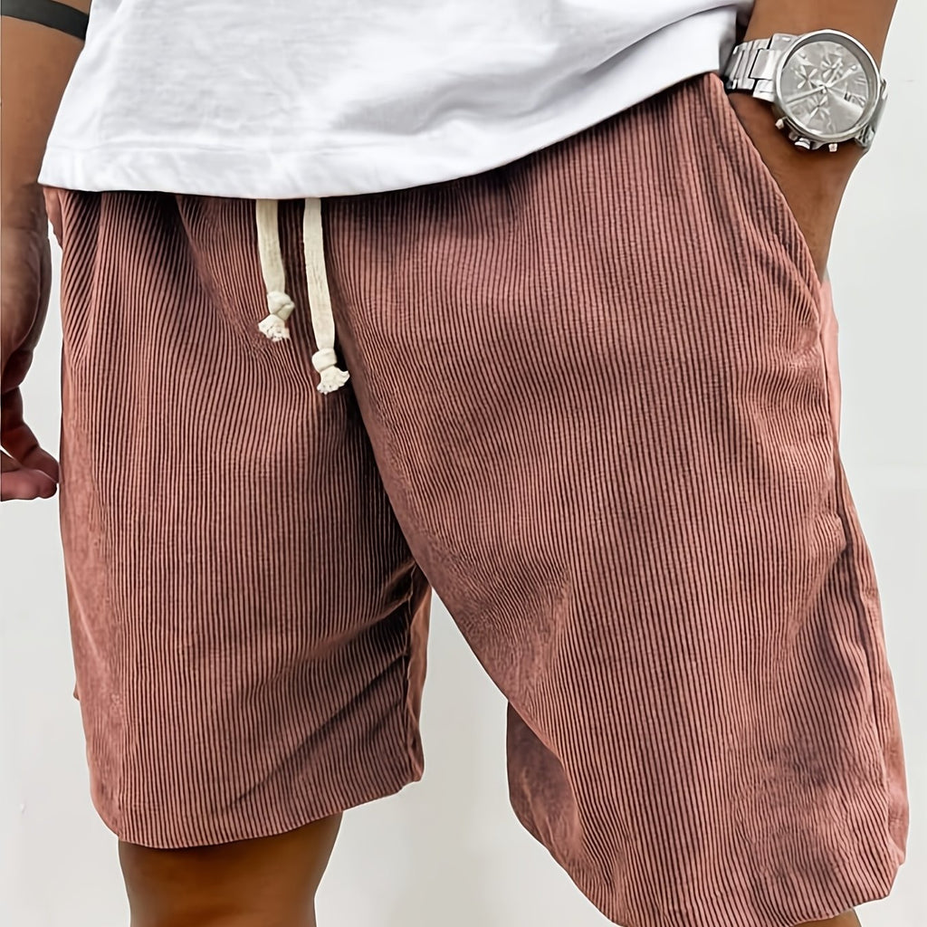 Pantaloncini sportivi casual da uomo, in velluto a coste di alta gamma, comodi e traspiranti, pantaloncini da spiaggia