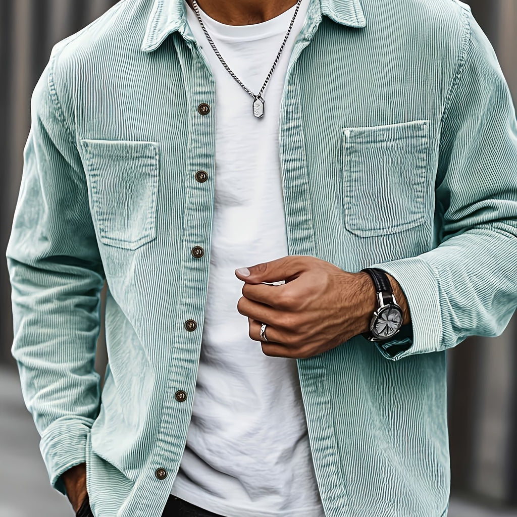 GIULIO™ | CAMICIA IN VELLUTO A COSTE DI RAVELLI MILANO
