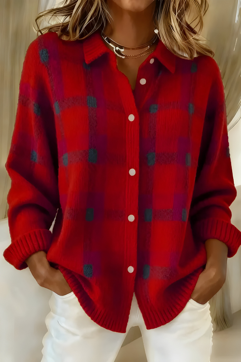 Carla™ | Cardigan Morbido a Quadri